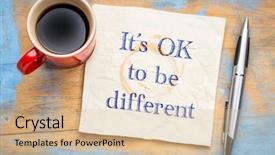  Presentation with development - Beautiful presentation theme featuring individual differences development - it is ok to be backdrop and a lemonade colored foreground