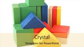  Presentation with wood - PPT theme having individual differences development - wood cubes toys background and a yellow colored foreground