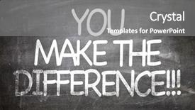  Presentation with difference - Audience pleasing presentation theme consisting of individual differences development - you make the difference written backdrop and a gray colored foreground