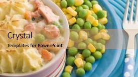  Presentation with peas - Amazing PPT theme having individual fish pie with peas backdrop and a  colored foreground