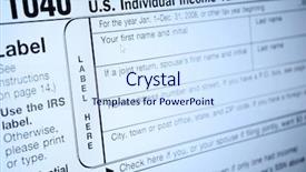  Presentation with income tax - PPT layouts enhanced with individual income tax forms background and a sky blue colored foreground