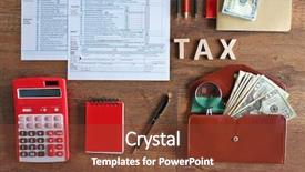  Presentation with income tax - Cool new PPT layouts with individual income tax return calculator backdrop and a tawny brown colored foreground
