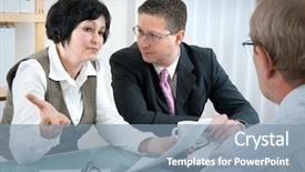  Presentation with divorce - Presentation having individual meeting - woman and her lawyer background and a seafoam green colored foreground