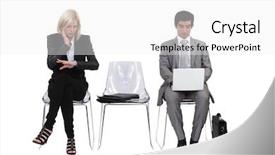  Presentation with performance - Presentation design with individual performance - businesspeople background and a white colored foreground