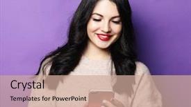  Presentation with casual young people - Presentation consisting of individual performance - lifestyle and people concept young background and a coral colored foreground