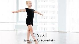 Presentation with exercises - Audience pleasing theme consisting of individual performance - little cute girl is busy backdrop and a white colored foreground