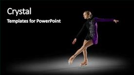  Presentation with figure skating - Presentation theme with individual performance - young girl figure skater half-isolated background and a black colored foreground