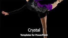  Presentation with figure skating - Colorful slide deck enhanced with individual performance - young girl figure skater isolated backdrop and a  colored foreground