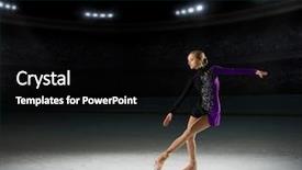  Presentation with group of three young girl - Presentation theme consisting of individual performance - young girl figure skater background and a  colored foreground