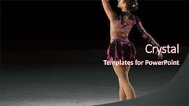  Presentation with figure skating - Cool new theme with individual performance - young girl figure skater backdrop and a  colored foreground