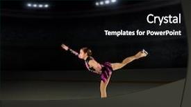  Presentation with ice - Slides enhanced with individual performance - young girl figure skater background and a  colored foreground