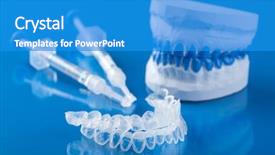  Presentation with teeth whitening - Cool new presentation theme with individual set for teeth whitening backdrop and a teal colored foreground