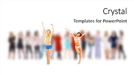  Presentation with organization - Amazing theme having individuals organization - focus on a person individual backdrop and a  colored foreground