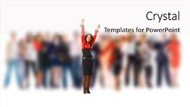  Presentation with organization - PPT layouts with individuals organization - individual and crowd business isolated background and a sky blue colored foreground