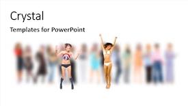  Presentation with crowd - Audience pleasing theme consisting of individuals organization - individual and crowd business isolated backdrop and a white colored foreground