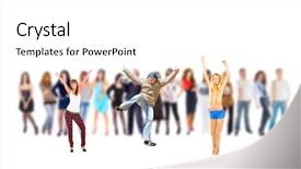  Presentation with crowd - Colorful presentation enhanced with individuals organization - individual and crowd business isolated backdrop and a white colored foreground