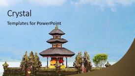  Presentation with bali culture - Colorful theme enhanced with indonesia culture - beautiful bali water temple backdrop and a light blue colored foreground