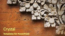  Presentation with brick - PPT layouts featuring indonesia culture - brick wall with stone carving background and a red colored foreground