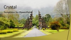  Presentation with bali - Cool new presentation design with indonesia travel - mysterious bali backdrop and a light gray colored foreground