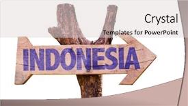  Presentation with indonesia map - Beautiful slide set featuring indonesia wooden sign isolated backdrop and a lemonade colored foreground
