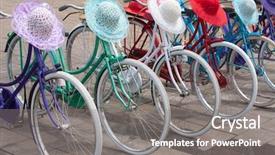  Presentation with bicycles - Presentation design consisting of indonesian bicycles background and a gray colored foreground