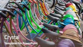  Presentation with bicycles - Cool new theme with indonesian bicycles backdrop and a violet colored foreground