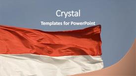  Presentation with independence - Beautiful presentation theme featuring indonesian flag backdrop and a gray colored foreground
