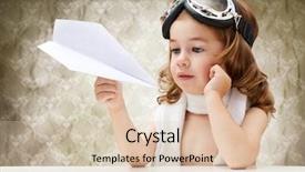  Presentation with airplane pilot - Colorful presentation enhanced with indoor air - child plays an airplane pilot backdrop and a  colored foreground