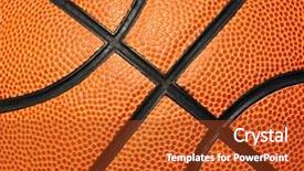 Presentation with basketball design - Slide deck featuring indoor basket ball - basketball texture background and a crimson colored foreground
