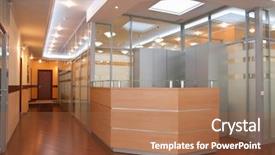  Presentation with interior - Colorful theme enhanced with indoor lighting - modern office interior - reception backdrop and a red colored foreground