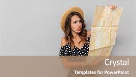  Presentation with young woman diagnosis of sti - Slides with indoor navigation - image of confused shocked young background and a  colored foreground