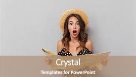  Presentation with map - Colorful theme enhanced with indoor navigation - image of shocked young woman backdrop and a  colored foreground