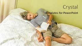  Presentation with teen - Audience pleasing theme consisting of indoor-portrait-of-young-teen backdrop and a yellow colored foreground