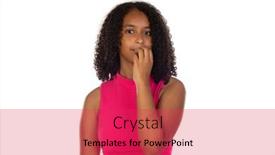 Presentation with pink nails - Presentation design consisting of indoor-shot-of-young-female background and a red colored foreground