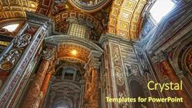  Presentation with vatican - Theme enhanced with indoor-st-peter-s-basilica background and a tawny brown colored foreground