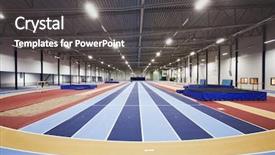  Presentation with athletic injuries and ethnobotanical plants - Cool new theme with running new run track - interior of an athletic arena backdrop and a dark gray colored foreground