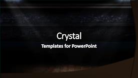  Presentation with hall of fame - Audience pleasing presentation design consisting of sports hall interior with spotlights backdrop and a black colored foreground