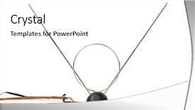  Presentation with antenna - Amazing presentation theme having indoor tv loop antenna backdrop and a white colored foreground