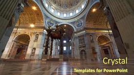  Presentation with rome italy - Theme enhanced with indoor-view-of-basilica-di background and a tawny brown colored foreground