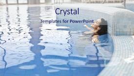  Presentation with kit relax - Audience pleasing presentation consisting of indoor water park - relax in the swimming pool backdrop and a  colored foreground