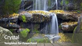  Presentation with oak wood texture and - Presentation design having indoor water park - wood textured backgrounds background and a gray colored foreground