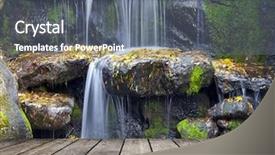  Presentation with interior - PPT theme having indoor water park - wood textured backgrounds background and a gray colored foreground