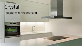  Presentation with apartment - Theme consisting of induccion - interior of new apartment white background and a light gray colored foreground