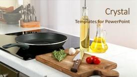  Presentation with cooking oil - Amazing theme having induction - jug and bottle of cooking backdrop and a lemonade colored foreground