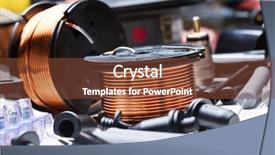  Presentation with speaker - Theme having closeup of crossover speaker part background and a tawny brown colored foreground