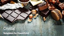  Presentation with chocolate milk - Presentation theme enhanced with indulge - assortment of white dark background and a gray colored foreground