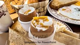  Presentation with guava fruits fresh green fruit - Slide set having indulge-in-a-breakfast-spread background and a coral colored foreground