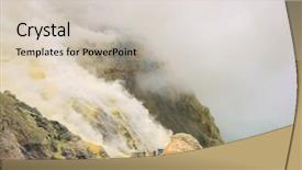  Presentation with java island - Audience pleasing PPT layouts consisting of industrail - landscape of sulfur mine backdrop and a  colored foreground