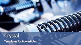  Presentation with manufacturing industry - Cool new PPT theme with industrial - black spring attached backdrop and a ocean colored foreground