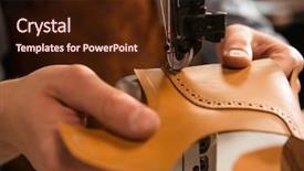  Presentation with shoe - Beautiful PPT layouts featuring industrial - close up of a cobbler backdrop and a wine colored foreground